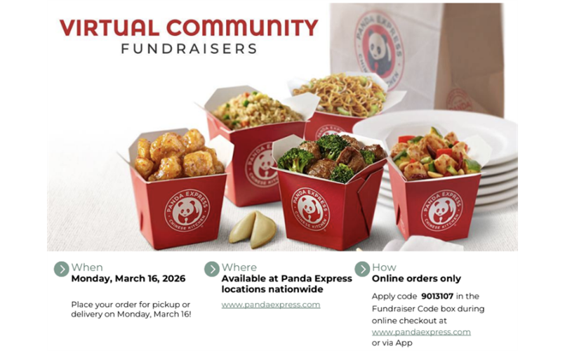 Panda Express Fundraiser March 16